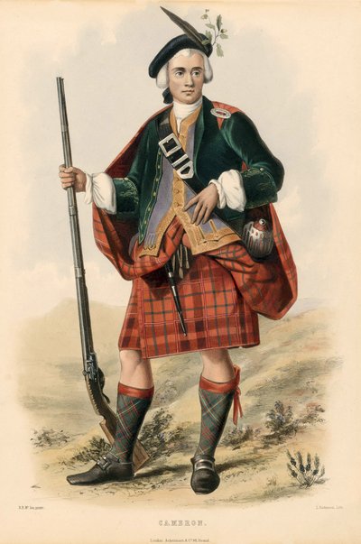 Cameron, da The Clans of the Scottish Highlands, pub.1845 da Robert Ronald McIan